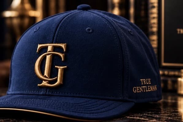 Monogram Cap Navy — kšiltovka se zlatým monogramem TG