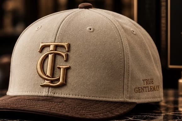 Monogram Cap Sand — kšiltovka se zlatým monogramem TG